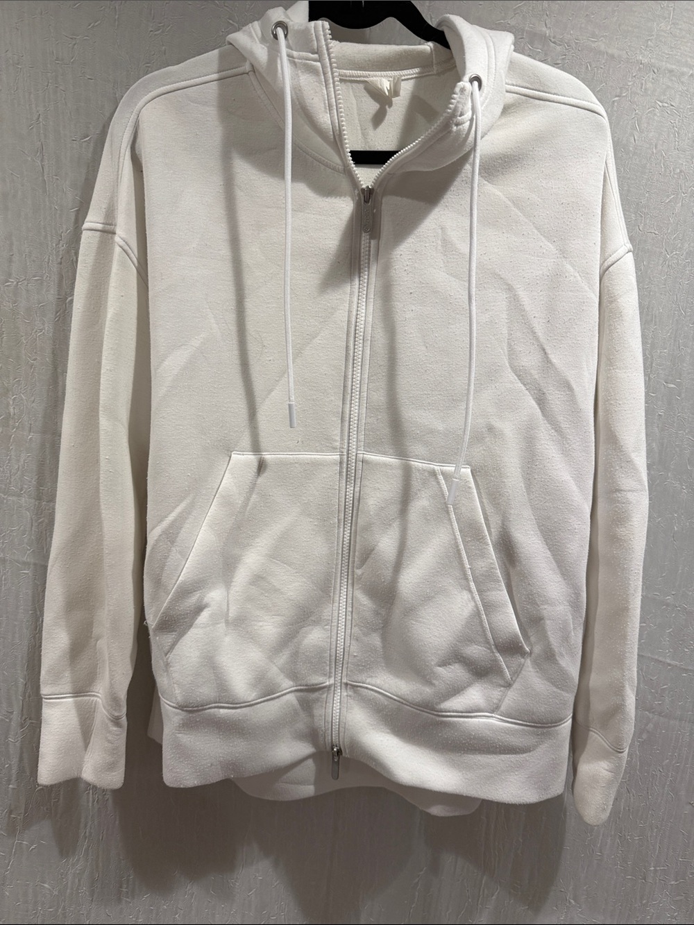 Zella White Full-Zip Hoodie Sweatshirt